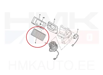 Cabin air activated carbon filter OEM Peugeot 406 - PSA 6447PG - OE - 100% Genuine Part