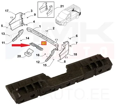 Tagastange löögileevendi OEM Trafic/Vivaro/NV300/Talento 2010- - REN  850905554R - OE - 100% Genuine Part