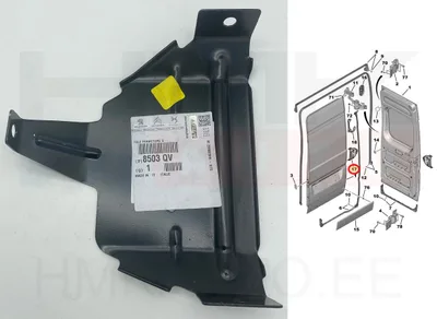 Кронштейн петли задней двери нижняя левая OEM Jumper/Boxer/Ducato 2006- (270° открывающиеся двери) - PSA  8503QV - OE - 100% Genuine Part