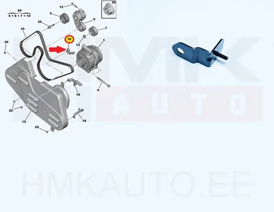 Rihmakatte kinnitus kronstein OEM Jumper/Boxer 2,2HDi - PSA  1607016280 - OE - 100% Genuine Part
