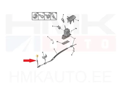 Käiguvahetushoob automaatkast OEM Peugeot 607 AM6 - PSA 241640 - OE - 100% Genuine Part