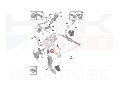 Siduripedaali vedru OEM Peugeot 3008,5008 - PSA  2148E9 - OE - 100% Genuine Part