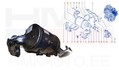 Tahmafilter(DPF/FAP) OEM Renault Trafic 1,6dCi Euro5 66/88kW 2014- - REN 208A04010R - OE - 100% Genuine Part