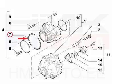 Прокладка корпуса ТНВД OEM Jumper/Boxer/Ducato/Daily 3,0HDi 69,44x3,53 - FIAT  17290481 - OE - 100% Genuine Part