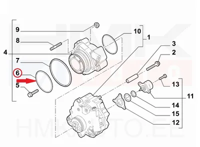 Kõrgsurvepumba korpuse tihend OEM Jumper/Boxer/Ducato/Daily 3,0HDi - FIAT 17284781 - OE - 100% Genuine Part