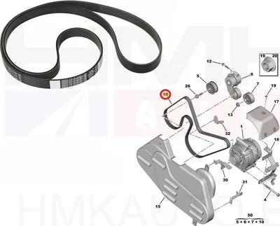 Mitmikkiilrihm 6PK1640 OEM Jumper/Boxer 2,2HDi Euro5 (+A/C) - PSA 9676553180 - OE - 100% Genuine Part