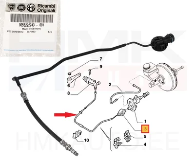 Sidurisilindri toru OEM Fiat Doblo - FIAT  55222243 - OE - 100% Genuine Part