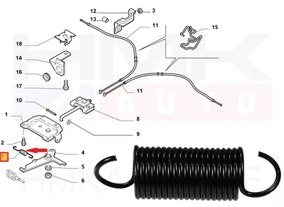 Seisupiduri liigendi tagastusvedru OEM Jumper/Boxer/Ducato 2006- - PSA  476807 - OE - 100% Genuine Part