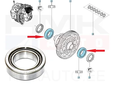 Käigukasti laager (differentsiaal) 38X65X20 OEM Renault - REN 384433332R - OE - 100% Genuine Part