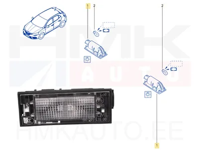 Подсветка номерного знака OEM Renault Master III/Megane IV 2018- - REN  265105055R - OE - 100% Genuine Part