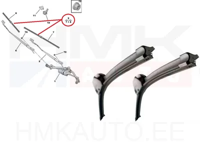 Klaasipühkijate komplekt OEM Citroen Berlingo / Peugeot Partner , Rifter 2018- - PSA 1689817180 - OE - 100% Genuine Part