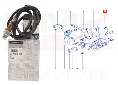 Tahmaosakeste andur OEM Renault Koleos II 2,0DCI - REN 227934985R - OE - 100% Genuine Part