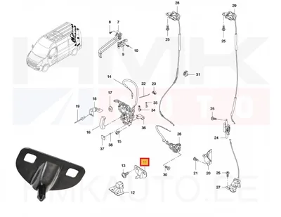 Tagaukse suunaja alumine parem OEM Renault Master 2010- - REN 8200497819 - OE - 100% Genuine Part