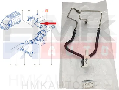 Väljalaskegaaside rõhuandur (koos torudega) OEM Renault Master 2,3dCi 2016- Euro6 - REN 208158341R - OE - 100% Genuine Part