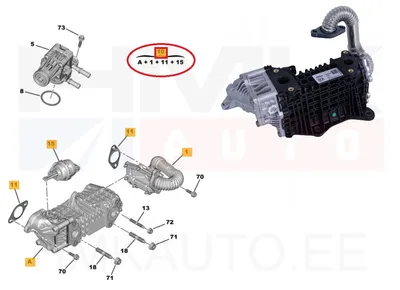 EGR jahutusradiaator OEM Citroen/Peugeot/Fiat/Opel 1,5BlueHDi DV5R 2018- - PSA 9813050280 - OE - 100% Genuine Part