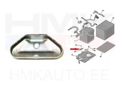 Фиксатор аккумулятора OEM Citroen Berlingo / Peugeot Partner - PSA  561532 - OE - 100% Genuine Part