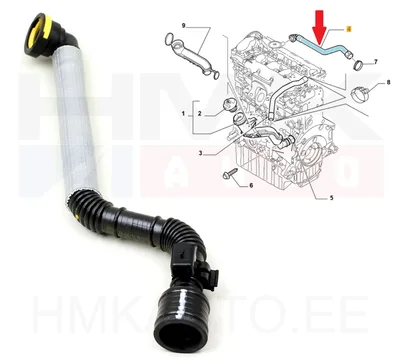 Karterituulutuse toru OEM Citroen/Peugeot/Fiat 2,0HDi (DW10) - PSA 1192AA - OE - 100% Genuine Part