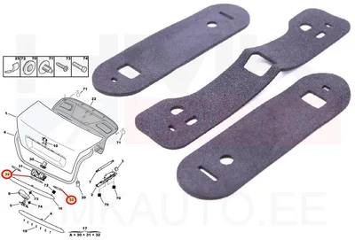 Numbritulede katteliistu tihend OEM Peugeot 307 -2009 - PSA 8726P6 - OE - 100% Genuine Part