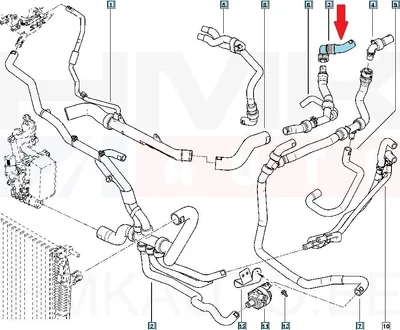 Фланец охлаждающей жидкости Renault Megane III - JAD 220508J - Prottego