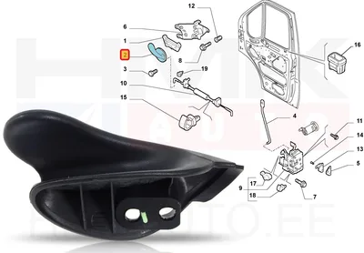 Ukselink esiuksele, sisemine vasak OEM Jumper/Boxer/Ducato 01-06 - PSA  911757 - OE - 100% Genuine Part