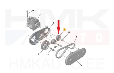 Шкив топливного насоса OEM Citroen/Peugeot 2,7HDi Ø71 - PSA 193043 - OE - 100% Genuine Part