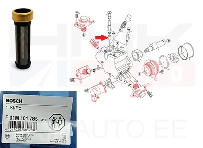 Filtre crépine de pompe à injection Bosch CP1H - F01M101785 - Bosch
