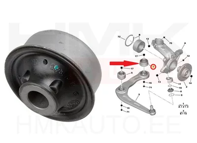 Esisilla õõtshoova puks, alumine tagumine OEM Peugeot 206 - PSA  352377 - OE - 100% Genuine Part