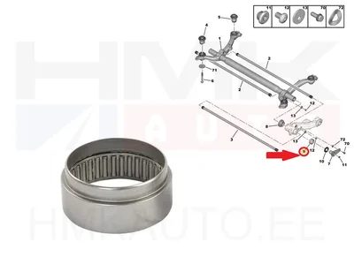Sillatala laager, välimine OEM Peugeot 206 - PSA  513266 - OE - 100% Genuine Part