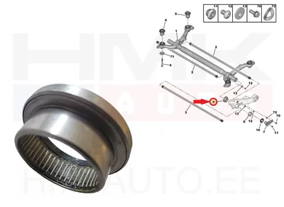 Sillatala laager, sisemine OEM Peugeot 206 - PSA  5131A6 - OE - 100% Genuine Part