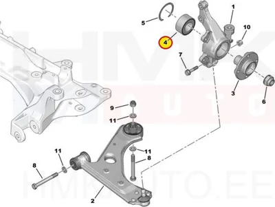 Rattalaager eesmine OEM Citroen Nemo/Peugeot Bipper 1,3-1,4HDI - PSA 332677 - OE - 100% Genuine Part