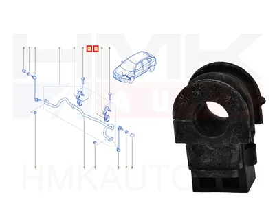 Stabilisaatorivarda puks eesmine (23mm) OEM Renault Koleos , Nissan Qashqai - REN  54613JG03B - OE - 100% Genuine Part