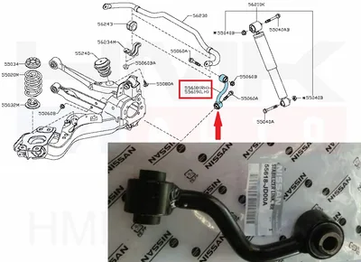 Stabilisaatori otsavarras tagumine parem OEM Renault Koleos, Nissan Qashqai - REN 55618JY00B - OE - 100% Genuine Part
