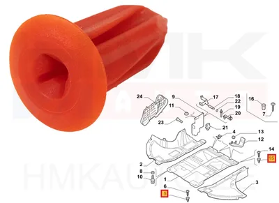 Douille de montage, cache sous moteur Jumper/Boxer/Ducato 2006- - 8060128