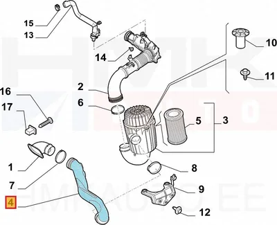 Õhufiltri toru OEM Jumper/Boxer/Ducato 2014- - PSA 1612688780 - OE - 100% Genuine Part