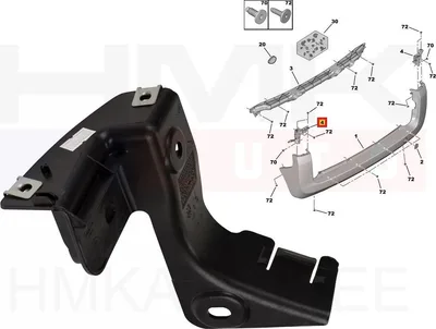 Tagastange kinnitus vasak OEM Nemo,Bipper,Fiorino - PSA 7416R0 - OE - 100% Genuine Part