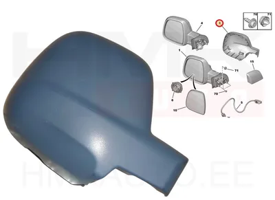Uksepeegli korpus parem OEM Berlingo/Partner 12- (värvitav) - PSA 1679995380 - OE - 100% Genuine Part