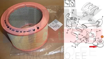 Air filter OEM Berlingo/Partner 1,9D 96- - PSA  1444WH - OE - 100% Genuine Part