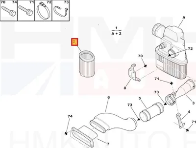 Фильтр воздушный OEM Berlingo/Partner 1,1/1,4 96- - PSA 1444F0 - OE - 100% Genuine Part