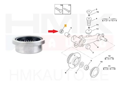 Sillatala laager, sisemine OEM Berlingo/Partner/Xsara Picasso - PSA  513149 - OE - 100% Genuine Part