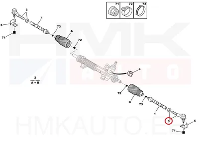 Rooliots vasak OEM Peugeot 406 - PSA  381740 - OE - 100% Genuine Part