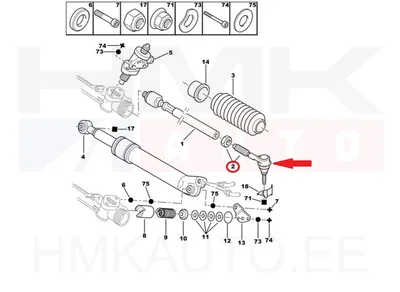 Rooliots vasak OEM Peugeot 605,607 - PSA  381743 - OE - 100% Genuine Part