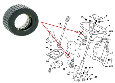 Roolisamba puks OEM Citroen C25/Peugeot J5/Fiat Ducato - JAD  80179J - OE - 100% Genuine Part