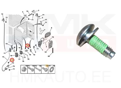 Oven lukon vastakappaleen kiinnitysruuvi OEM Jumper/Boxer/Ducato  06- - PSA  1606920180 - OE - 100% Genuine Part