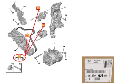 Mitmikkiilrihma komplekt OEM Citroen / Peugeot 2,0BlueHDI - PSA  1687977080 - OE - 100% Genuine Part