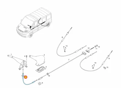 Seisontajarrun vaijeri, etu OEM Trafic/Vivaro/Primastar 01-09 - REN  7700312835 - OE - 100% Genuine Part