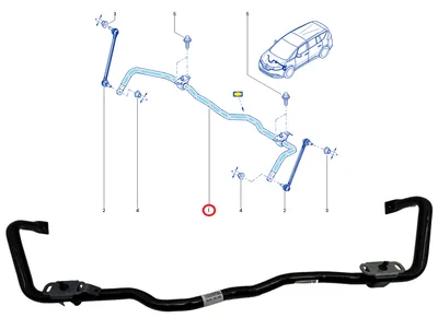 Stabilisaatori varras komplektne, eesmine OEM Renault Megane, Scenic 16- - REN  546114090R - OE - 100% Genuine Part