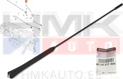 Antenni vars OEM Renault Kangoo II/Master III - REN 8200211406 - OE - 100% Genuine Part