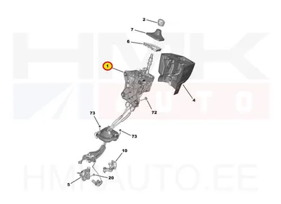 Käiguhoovastiku trosside komplekt OEM Citroen Jumpy/Peugeot Expert 1,6BlueHDi 2016-  ML6C - PSA  9809544180 - OE - 100% Genuine Part