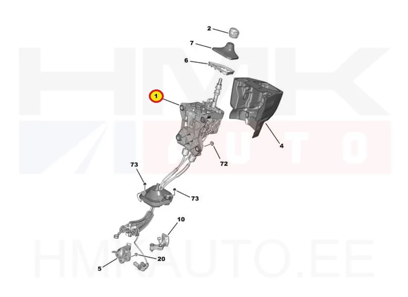 Käiguhoovastiku trosside komplekt OEM Citroen Jumpy/Peugeot Expert 1,6BlueHDi 2016- ML6C - PSA 9809544180 - OE - 100% Genuine Part