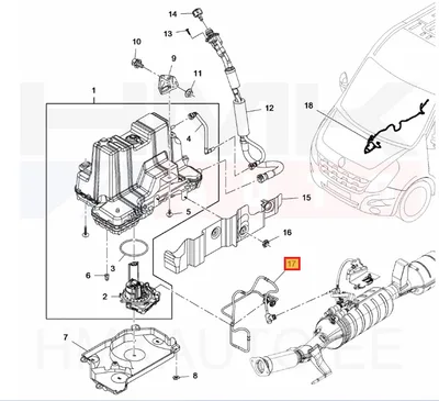 AdBlue toru OEM Renault Master 2,3dCi - REN  204204195R - OE - 100% Genuine Part
